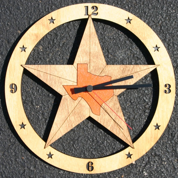 Texas Lone Star Wall Clock